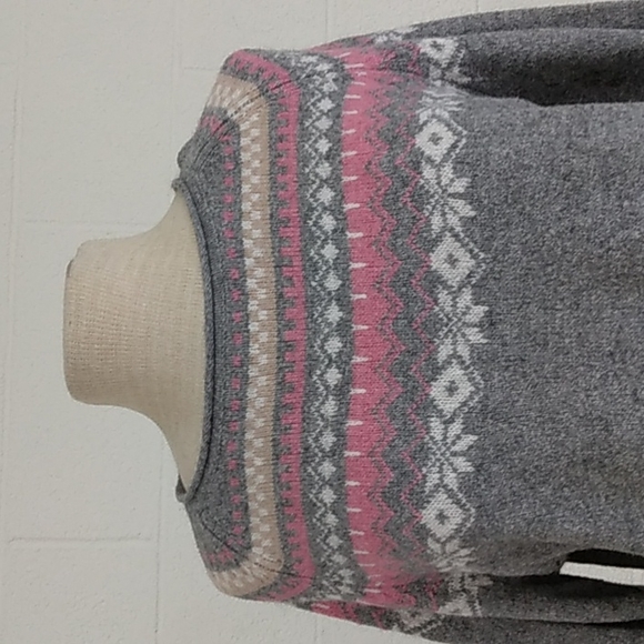 Ladies Guide Series, gray and pink Sweater, Sz XL - Picture 2 of 5